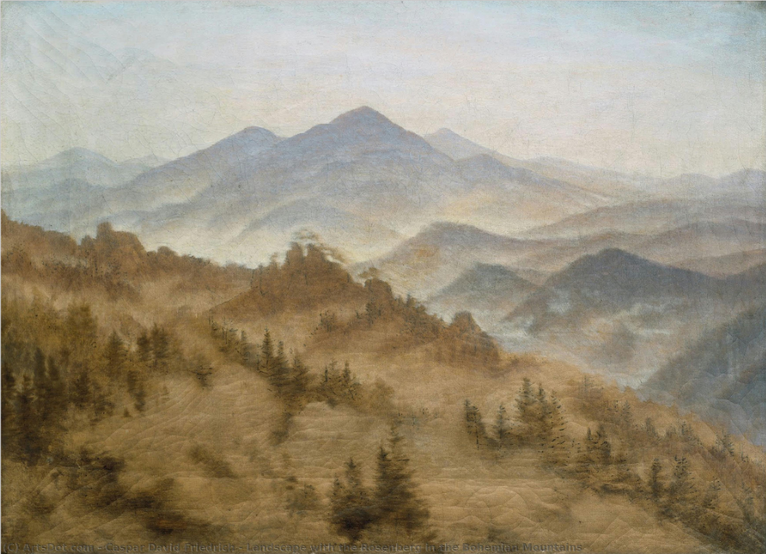 1835 - Paysage avec le Rosenberg dans les Montagnes Boémiennes