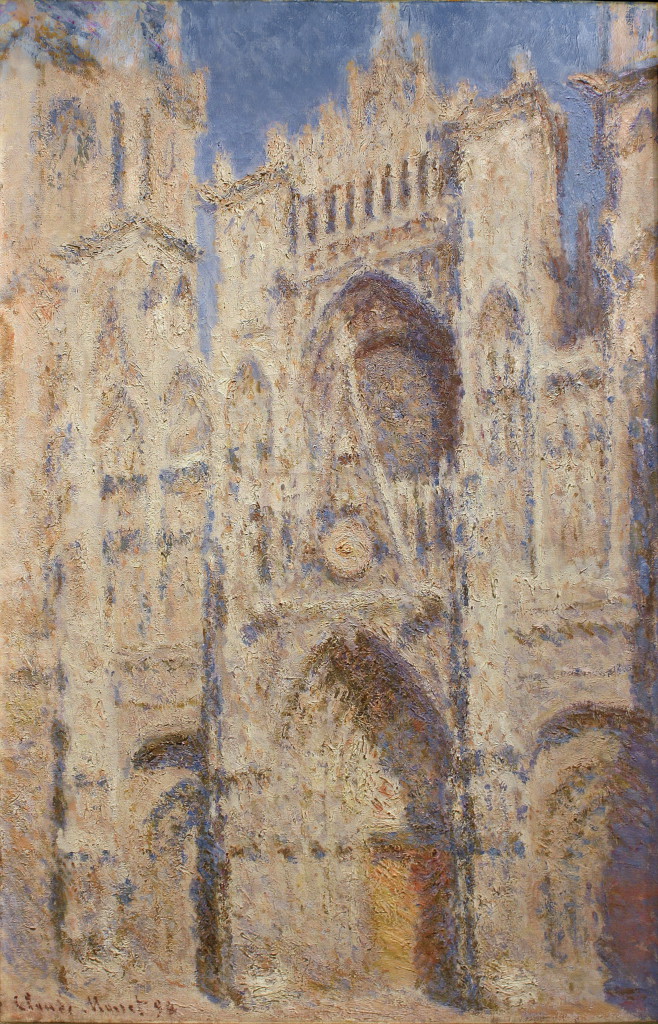 Le Portail de la cathédrale de Rouen au soleil 