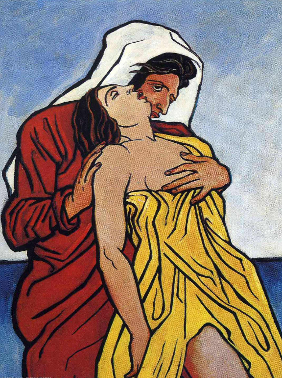1915 - Homme et femme au bord de la mer